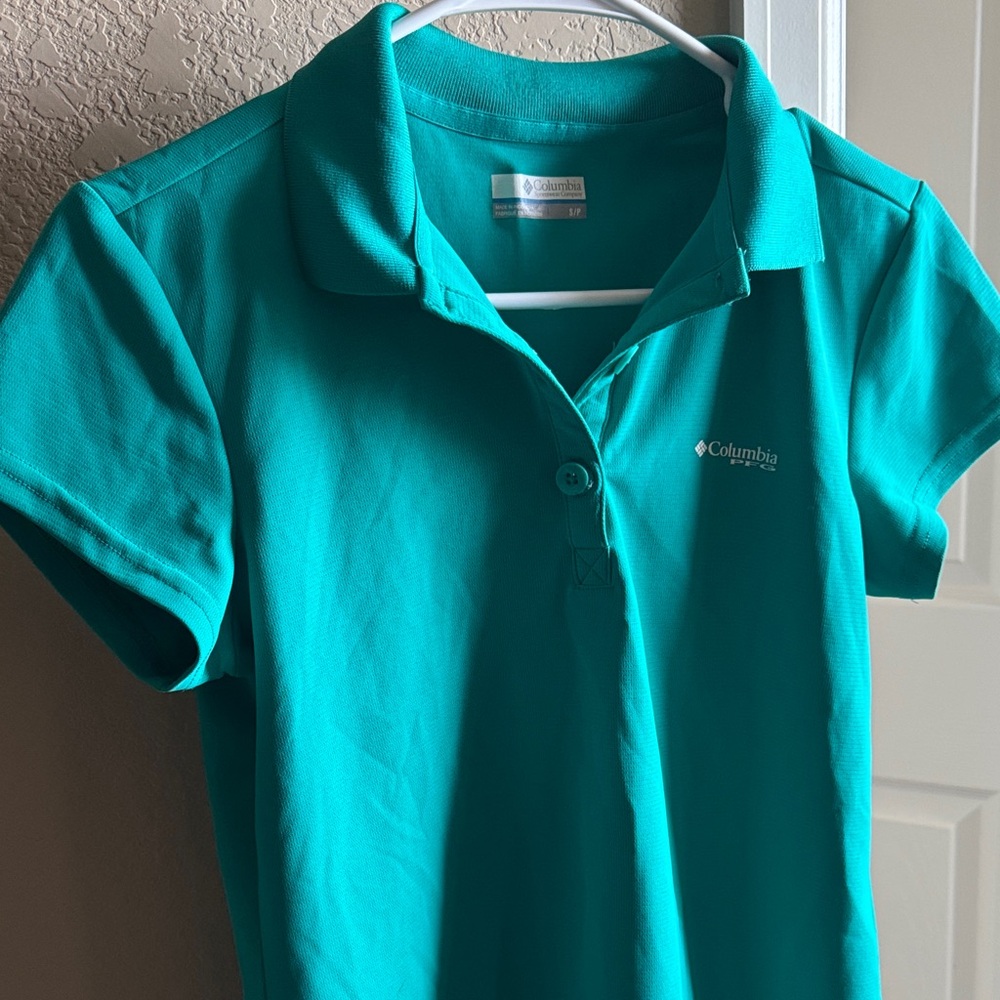 Columbia Aqua Polo Shirt